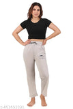 Cotton blend printed yoga track pant for women, calf-length - stylish sleepwear with Indian origin