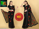 Gold and black traditional Paithani Sico silk saree with embroidered blouse, single piece on mannequin