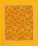 White floral pure cotton flat sheets set, includes 2 pillow covers for summer - Indian handloom design