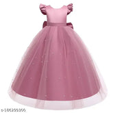 Embellished maxi-length net gown for kids, 11-12 years, India origin