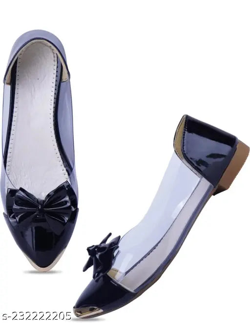 Patent leather, chic ballerinas with transparent bellies - versatile for daily wear, SONA TRANSPATANT INDIAN SIZE range 3-10
