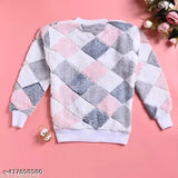 Organic cotton-wool blend sweater for kids, solid pattern, long sleeves, eco-friendly, gentle on skin