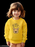 Rich cotton blend Kids Sweatshirt with printed dog design, available in various sizes from 18-24 Months to 8-9 Years. Indian origin
