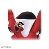 Adjustable red polyester net baby bag, comfortable and ventilated for ages 3-1mo, ergonomic design with air-flow system