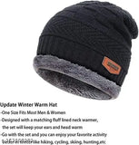 Woolen black beanie cap for men, warm winter woven style