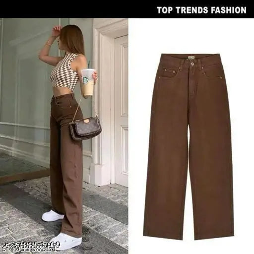 Blue denim bell-bottom jeans, classic style for men, size 28x40 from India