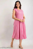 Pink Rayon Sleeveless Floral Printed Kurti, size S-XXXXL, ideal for casual wear & kitty parties