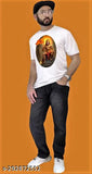 White polyester sports t-shirt with Hanuman sublimation printing, round neck and short sleeves by RK Sports
