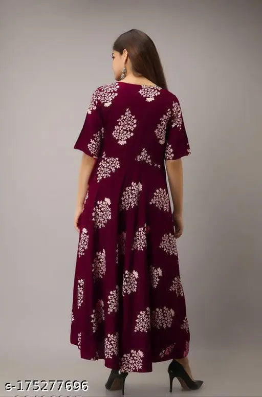 Rayon gold-printed kurti, latest collection from Jaipur FAB Studio, handwoven with characteristic "blurriness" in design