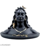 Handcrafted Mahadev Adiyogi idol, intricate Indian deity figurine for car dashboard