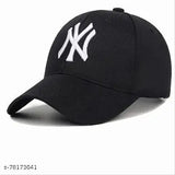 Black cotton embroidered net baseball cap, suitable for men, women, girls, boys. Great for parties, weddings, casual or formal occasions. Made in India." (103 characters)