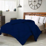 Royal Blue Microfiber Reversible Double Comforter, Useful Blinds & Shades wool, India-made