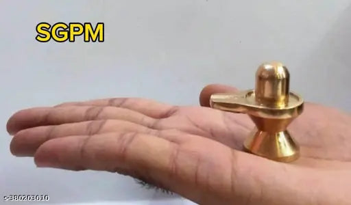 Brass Shiva Lingam Hindu deity idol (15inch, 110g) - home decor, spiritual gift for wisdom and well-being, Indian origin