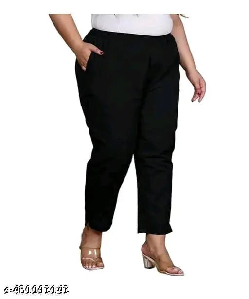 Samar Premium Stretch Cotton Trousers (XXL, XL, L, M) in solid net, pack of 2 - Indian big & tall fashion