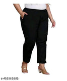 Samar Premium Stretch Cotton Trousers (XXL, XL, L, M) in solid net, pack of 2 - Indian big & tall fashion