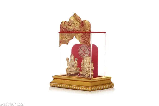 Indian Lakshmi Ganesha murti Idol Set, handcrafted religious art for car or home decor