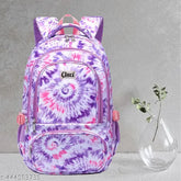 Canvas tie-dye Kids Backpack, perfect for school or travel (Aged 8-10). High-quality design with daisy print and free size (L17in x W14in). Made in India