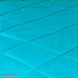 Aqua green and parrot green polycotton Kumbakaran comforter, single bed size AC blanket reversible microfibre