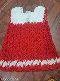 Woolen, hand qureshia knit, colorblocked sleeveless kids sweater (0-3 months), soft and cozy for newborns, made in India