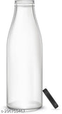 Transparent glass milk bottle (2x500ml), reusable and leak-proof, perfect for fridge use and Earth-friendly. Ideal for daily drinking needs at home or events. Indian origin