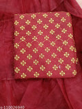 Maroon silk blend lehenga with net dupatta and ruffle details, semi-stitched, India origin