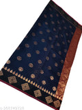 New, trending cotton copper zari saree with stylist zari butta for women - vibrant georgette print