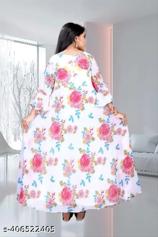 Heart print cotton blend anarkali lehenga for girls aged 13-16 years, versatile and machine washable