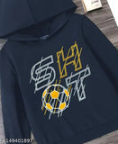 Kids aqua blue cotton blend hoodie pack of 1, kids' sweatshirt with hoodie neckline, comfortable and fashionable for every occasion, available in various sizes from 6-12 months to 14-15 years, origin India