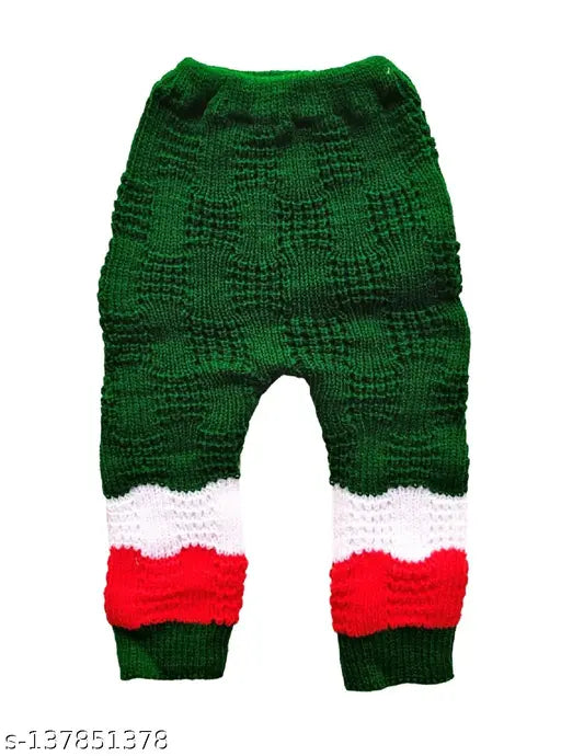 High neck tie-up woolen baby girl sweater combo set with pyjama cap and booties, self-designed net pattern, ideal for winter wear