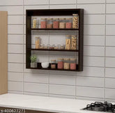 Wooden kitchen rack with free size, ideal for organizing small kitchen items