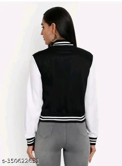 Trendy Kids Girl full sleeve jacket NY Black, premium elastodiene wool fabric, long sleeves, VIDYA FASHION