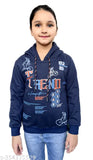 Unisex Kids Winter Fleece Hoodies - Embroidered cotton hoodie with long sleeves and side pockets for warmth and style. Ideal for kids aged 3-12 years old, made in India