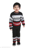 Multicolor striped woolen sweater for boys with full sleeves, soft and stylish for winter comfort