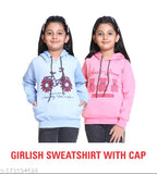 Wool net Girls HOODIE Sweatshirts combo, 2-piece set for girls aged 3-12 years, made in India