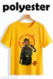 Yellow Allu Arjun Pushpa 2 green smoke printed net short-sleeved polyester men's shirt from India