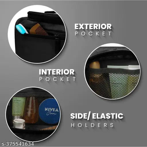 Polypropylene travel pouch and saving kit, compact size (5x7x5cm), pack of 1. High-end toiletry bag with large zip main compartment, mesh pocket, and hook for hanging. Perfect for travel or gym storage. Made in India