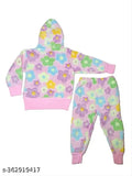 Wool newborn baby sweater with hoodie & pant, printed net design in various sizes from 0-12 months