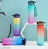 Gradient pink, leak-proof plastic 1L sports kettle for outdoor activities