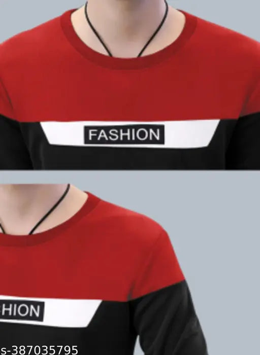 Mens casual wear, comfortable fit office wear, daily wear men's designer cotton tee with colorblocked pattern, ideal for casual and everyday wear, full sleeves, XL/XXL sizes, round neck, India origin