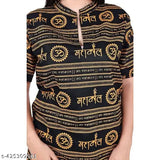 Orange Mahakaal religious print cotton kurta, premium quality for men and women