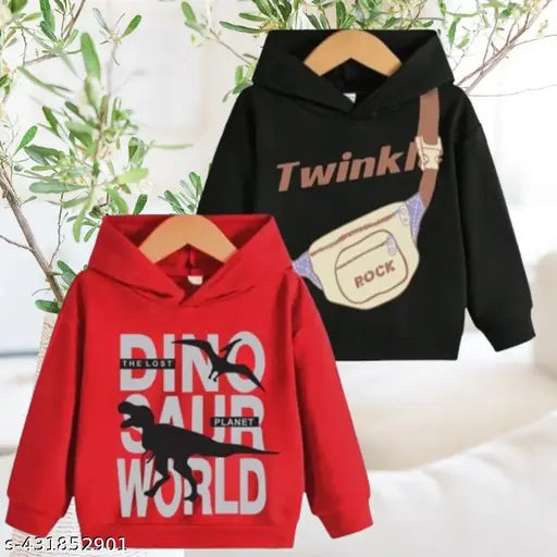 Cotton printed sweater for 6-year-old boys and girls, warm and soft with attractive colors and premium printing