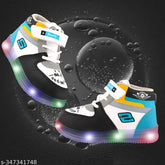 Handly Collection EVA LED GlowT101Cgreen kids' shoes - lightweight, breathable, durable, and stylish, featuring color-changing lighting for outdoor sports fun