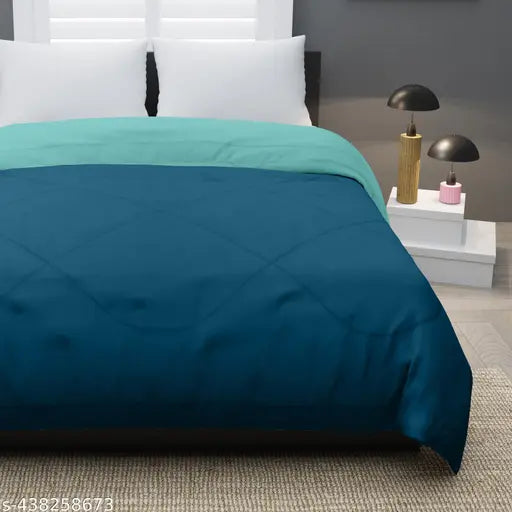 Reversible polycotton single bed comforter, 200 GSM, ideal for cozy sleep solutions