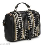 PU sling bag with adjustable strap, solid net pattern, 2 compartments. Indian-made Musrat party wear for girls & women, compact yet spacious for work or leisure