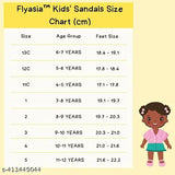 Lightweight synthetic Flyasia kids sandals, printed net pattern, velcro fastening, perfect for ages 5-12 years old