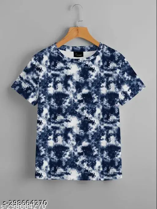 Stylish polycotton t-shirt with stunning digital prints, ultra-softness from Kalindris' new collection for trendy women