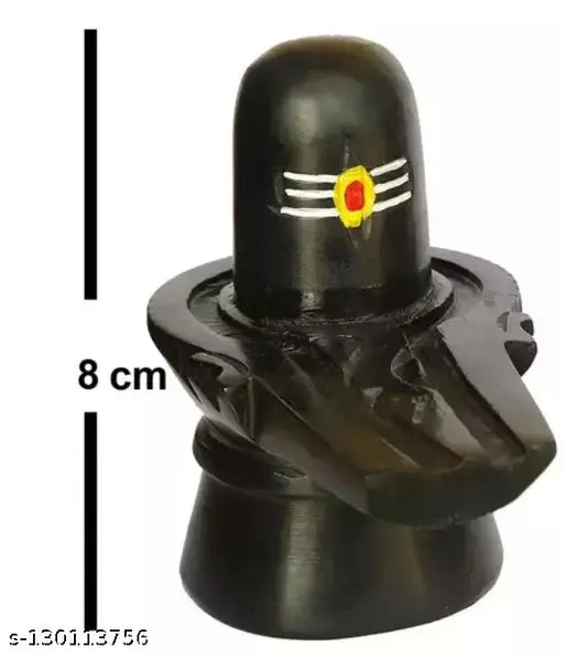 Black polyresin Shivling Idol by Vidhya Arts for home temple