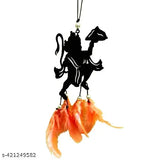 Handcrafted Lord Hanuman dream catcher, eco-friendly materials, spiritual protector for car interior or home decor