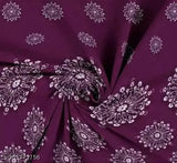 Maroon 180 TC cotton elastic fitted bedsheet (72x78 inches) with 2 pillow covers, ideal for summer use, made by Madhu Textiles
