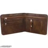 Faux leather wallet, solid color, PU leather, dual zip-lock, 5 card slots, coin compartment, Indian-made accessory